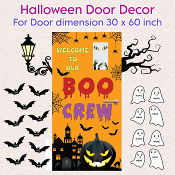 Preview of Halloween Classroom Door Decor, Decor Kit, printable, bulletin board