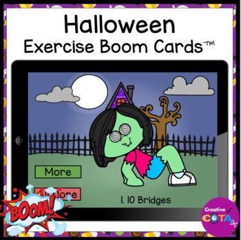 Preview of Halloween Classroom Management SEL Gross Motor Brain Break Activity Boom Cards™