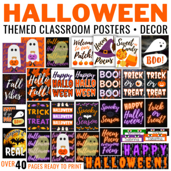 Halloween Classroom Posters & Decor • Seasonal Name Tags ...