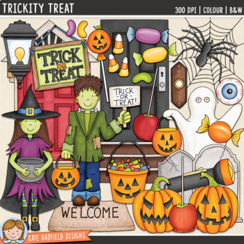 Preview of Halloween Clip Art 3: Trickity Treat (Kate Hadfield Designs)