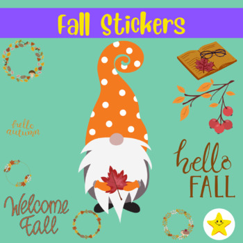 Preview of Halloween Clip Art Fall Digital Stickers and Autumn Graphics 2022