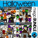 Halloween Clip Art Mega Bundle | Monsters, Witches & Haunt