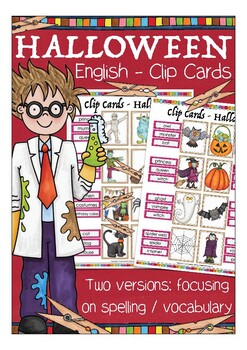 Preview of Halloween - Clip Cards - vocabulary game for English / ESL learners
