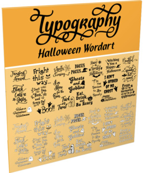 Preview of Halloween ClipArt-WordArt Typography