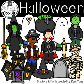 Halloween Clipart by Kyra Yung | TPT