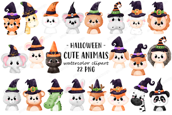 Preview of Halloween Clipart, Animals Clipart, Halloween Animals Clipart