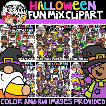 Preview of Halloween Clipart Bundle {Witches, pumpkins, and Halloween}