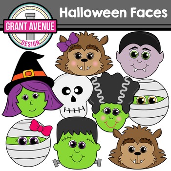 Download Halloween Clipart - Cute Halloween Faces by Grant Avenue ...