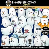 Halloween Clipart-Cute little ghosts