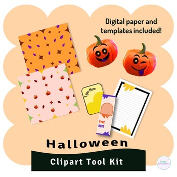 Preview of Halloween Clipart | Pumpkin Feelings Themed | Fall Digital Paper | Halloween