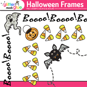 Preview of Halloween Clipart Frames: Free Spooky Page Borders
