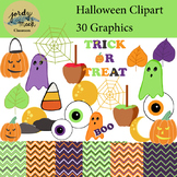 Halloween Clipart Graphics with Digital Papers [Jordy Mack