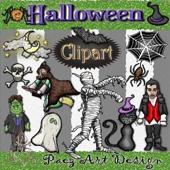 Halloween Clipart {Paez Art Design}