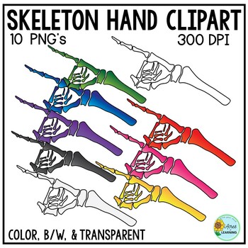 skeleton hand clip art