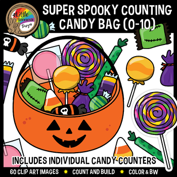 Halloween Clipart | Trick or Treat Candy Bags | Counting Candies ...