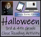 Halloween Close Reading Activity Digital & Print | 3rd & 4