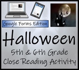 Halloween Close Reading Activity Digital & Print | 5th & 6