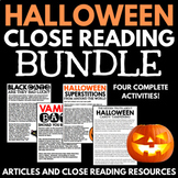 Halloween Close Reading Passages for Middle School - Annot