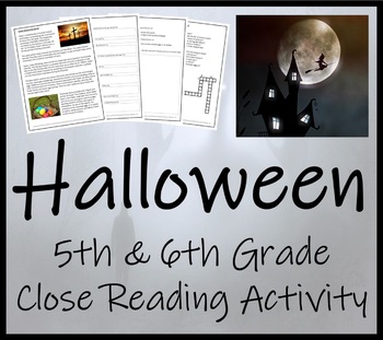 Preview of Halloween Close Reading Comprehension Activity | 5th Grade & 6th Grade