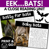 Halloween Bats Close Reading Nonfiction Comprehension Writ