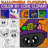 Halloween Closeups Color by Number or Code Clipart