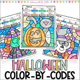 Halloween Color By Code Activities | Addition Sight Words 