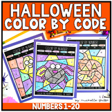 Halloween Color By Code Number Recognition Class Party