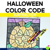 Halloween Color By Code - Subtraction