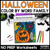 Halloween Color By Code CVC Word Practice Morning Work Worksheets