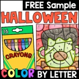 Halloween Color By Letter - Letter Recognition Practice FR