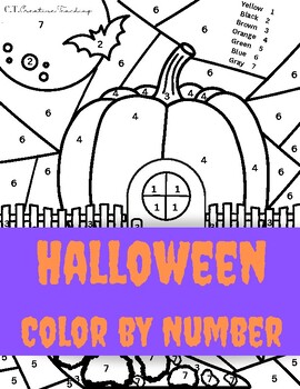 Halloween || Color By Number by Creative Teaching with Mrs Adams