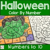 Halloween Math Color By Number