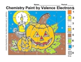 Halloween Color By Number Chemistry Puzzle Valence electrons