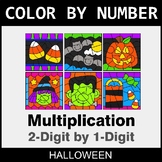 Halloween Color By Number - Multiplication: 2-Digit by 1-Digit