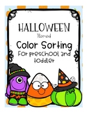 Halloween Color Sorting Activity and Posters