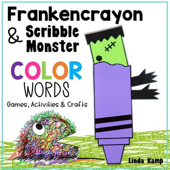 Preview of Halloween Color Word Games & Frankencrayon Writing Craft