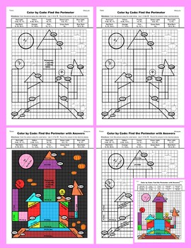 Halloween Color by Code: Area and Perimeter: Practice Formulas General ...