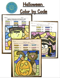 Halloween Color by Code Math and ELA