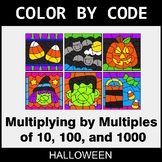 Halloween Color by Code - Multiply By Multiples of 10, 100, 1000