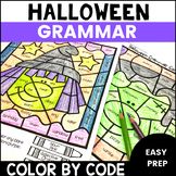 Halloween Grammar Coloring Pages Parts of Speech