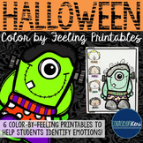Halloween Counseling Activity Color-by-Feeling Printables