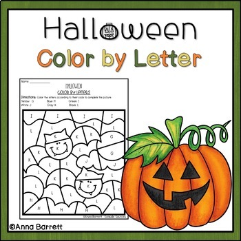 Preview of Halloween Color by Letter
