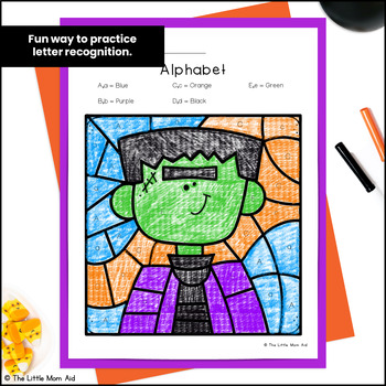 Halloween Color by Letter | Alphabet Coloring Pages by The ...