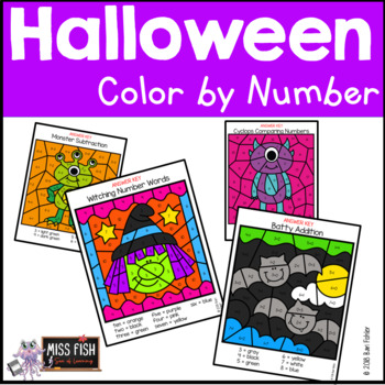 Preview of Halloween Color by Number