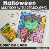 Halloween Color by Number Addition and Subtraction With Re
