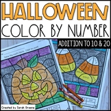 Halloween Color by Number for Addition to 10 and 20