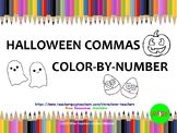 Halloween Color-by-Number Commas Worksheets