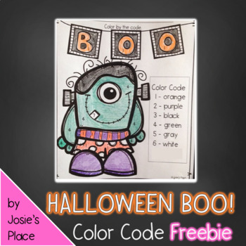 Preview of Halloween Color by Number FREEBIE