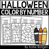 Halloween Color by Number Pages | Kindergarten Math