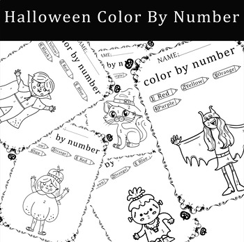 Preview of Halloween Color by Numbers
